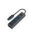 Фото #1 товара USB-хаб на 4 порта Savio AK-58 Ethernet (RJ-45) Серый