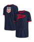 ფოტო #1 პროდუქტის Men's Navy USMNT Throwback Ringer T-shirt