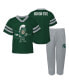 Фото #1 товара Infant Boys and Girls Green Michigan State Spartans Two-Piece Red Zone Jersey and Pants Set