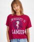 ფოტო #3 პროდუქტის Juniors' Betty Boop Glamour University Graphic T-Shirt