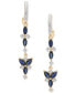 ფოტო #1 პროდუქტის Sapphire (1 ct. tw) & Diamond (1/5 ct. tw.) Drop Earrings in 14k Gold