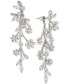 ფოტო #1 პროდუქტის Cubic Zirconia Flower Front-to-Back Earrings, Created for Macy's