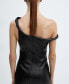 Women's Short Leather-Effect Dress