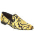 Versace Barocco Print Satin Loafer Men's Black 41