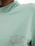 Vans mini mock neck long sleeved crop top in light green