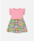 Girl Organic Cotton Jersey Bi-Dress Printed Fruits Square - Toddler Child