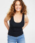 Фото #2 товара Women's Scoop-Neck Sleeveless Longline Tank Top, Created for Macy's