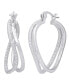 ფოტო #1 პროდუქტის Diamond Accent Swirl Hoop Earrings