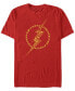 Фото #1 товара DC Men's The Flash Icon Filled Lightning Bolt Logo Short Sleeve T-Shirt