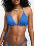 Фото #2 товара We Are We Wear reversible melissa rib triangle bikini top in blue