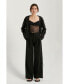 ფოტო #3 პროდუქტის Women's Shiloh Straight Leg Pleated Trousers