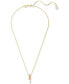 Фото #2 товара Swarovski gold-Tone Crystal & Polished Bar Pendant Necklace, 15" + 2" extender