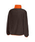 ფოტო #2 პროდუქტის Women's Brown Cleveland Browns Polar Fleece Raglan Full-Snap Jacket