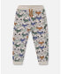 ფოტო #1 პროდუქტის Toddler Boys Printed Fox Fleece Sweatpants Gray Mix - Toddler|Child