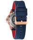 ფოტო #4 პროდუქტის Men's Automatic Marine Star Blue Silicone Strap Watch 45mm