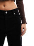 Mango cord relaxed straight leg jeans in black