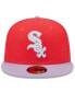 Фото #2 товара Men's Red, Lavender Chicago White Sox Spring Color Two-Tone 59FIFTY Fitted Hat