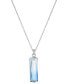 ფოტო #1 პროდუქტის Ombré Crystal Pendant Necklace in Sterling Silver, 16" + 2" extender, Created for Macy's