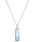 Ombré Crystal Pendant Necklace in Sterling Silver, 16" + 2" extender, Created for Macy's