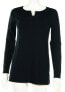 CABLE & GAUGE Womens Black Knit Long Sleeve Tunic Sweater Size Small 133026