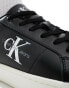 Calvin Klein Jeans leather trainers in black