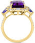 Фото #2 товара EFFY® Amethyst (3-7/8 ct. t.w.), Tanzanite (1/2 ct. t.w.) & Diamond (3/8 ct. t.w.) Statement Ring in 14k Gold