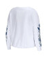 Фото #2 товара Women's White Toronto Maple Leafs Celebration Cropped Long Sleeve T-shirt