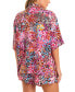 ფოტო #2 პროდუქტის Women's Button-Up Shirt & Smocked Shorts Set