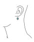 ფოტო #3 პროდუქტის Western Style Oval Filigree Blue Natural Stabilized Turquoise Lever Back Dangle Drop Earrings For Women Oxidized Sterling Silver