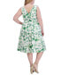 Фото #2 товара Plus Size Printed Belted Cotton Midi Dress