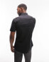 Фото #2 товара Topman short sleeve formal slim fit shirt in black