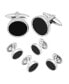 Фото #3 товара Запонки мужские C&C Jewelry в наборе из нержавеющей стали - 3 штуки