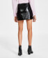 ფოტო #2 პროდუქტის Women's Croc-Embossed Faux-Leather Mini Skirt, Created for Macy's