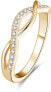 Gold-plated silver ring with AGG192 crystals