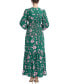 ფოტო #2 პროდუქტის Maternity Floral Print Smocked Maxi Dress