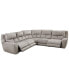 Фото #11 товара CLOSEOUT! Terrine 5-Pc. Fabric Sectional with 3 Power Motion Recliners, Created for Macy's