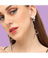 ფოტო #3 პროდუქტის Women's Black Block Drop Earrings