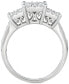 ფოტო #4 პროდუქტის Diamond Princess Triple Halo Engagement Ring (3/4 ct. t.w.) in 14k White, Yellow or Rose Gold