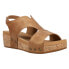 Фото #2 товара Corkys Refreshing Studded Wedge Womens Brown Casual Sandals 41-0142-BRWN