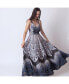 ფოტო #5 პროდუქტის Women's Blue Printed Long Dress