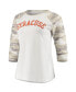 ფოტო #3 პროდუქტის Women's White, Camo Syracuse Orange Boyfriend Baseball Raglan 3/4 Sleeve T-shirt