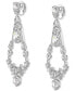 ფოტო #3 პროდუქტის Rhodium-Plated Mixed Crystal Clip-On Chandelier Earrings