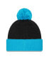 ფოტო #2 პროდუქტის Men's Black Charlotte FC Confident Cuffed Pom Knit Hat