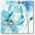 Фото #1 товара Light Blue Flower I Gallery-Wrapped Canvas Wall Art - 16" x 16"