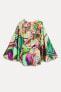 SATIN TROPICAL PRINT KIMONO