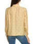 Frame Denim Silk Shirt Women's Beige L