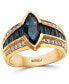ფოტო #1 პროდუქტის EFFY® Sapphire (2-5/8 ct. t.w.) & Diamond (1/3 ct. t.w.) Ring in 14k Gold