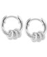 ფოტო #1 პროდუქტის Cubic Zirconia Rondelle Small Huggie Hoop Earrings in Sterling Silver, 0.61"