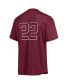 Фото #4 товара Men's #22 Maroon Mississippi State Bulldogs Button-Up Baseball Jersey