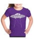 ფოტო #2 პროდუქტის Big Girl's Word Art T-shirt - Flying Saucer UFO